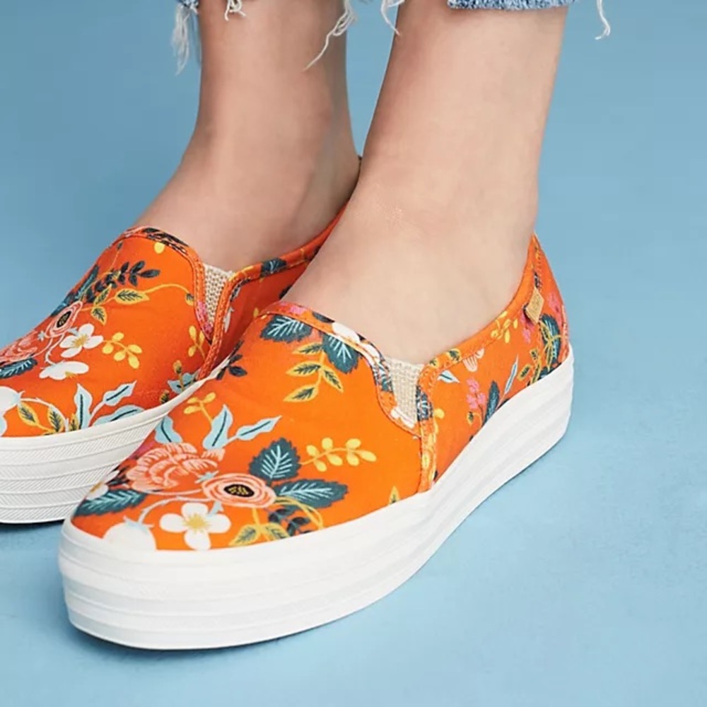Keds Rifle Paper triple kick platform sneaker.  Size 6